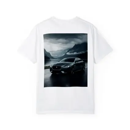 Jaguar XF Dark Road Moody Mountain Scene