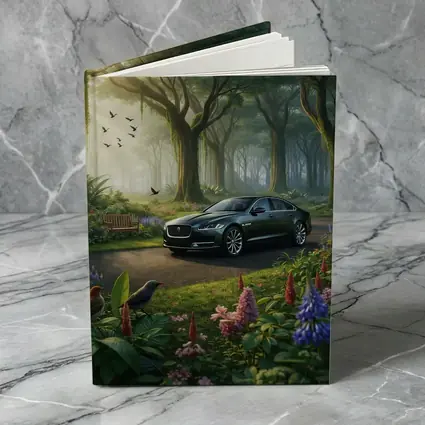 Jaguar XJ Sedan in Lush Forest Garden