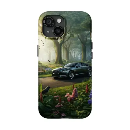 Jaguar XJ Sedan in Lush Forest Garden