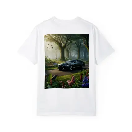 Jaguar XJ Sedan in Lush Forest Garden