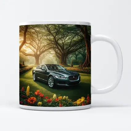 Jaguar XF Sedan Parked In Garden