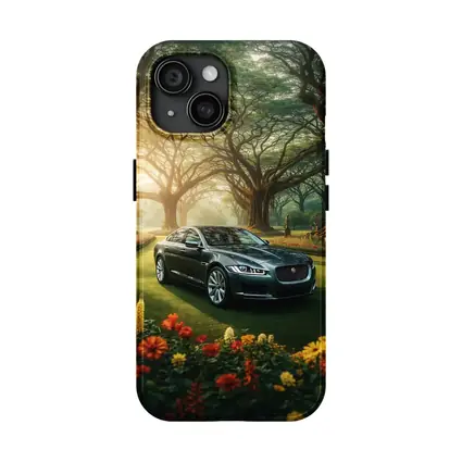 Jaguar XF Sedan Parked In Garden