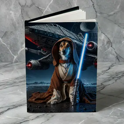 Jedi Dog With Lightsaber Space Battle