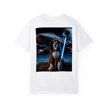 Jedi Dog With Lightsaber Space Battle