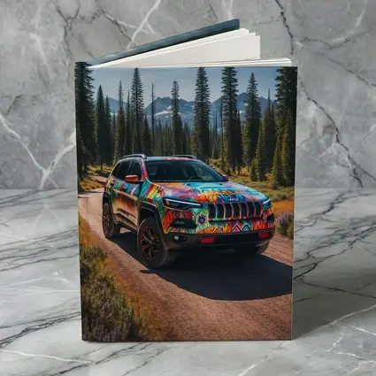 Jeep Cherokee Colorful Art Forest Trail