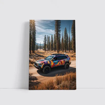Jeep Cherokee Bold Colorful Wrap Forest Trail