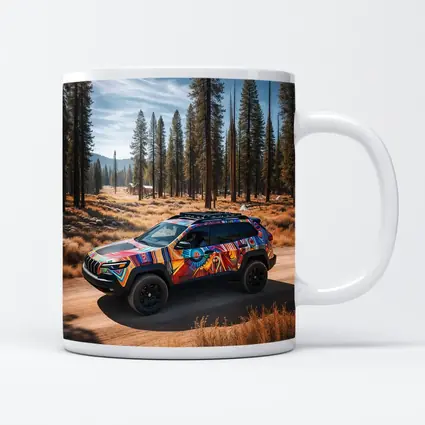 Jeep Cherokee Bold Colorful Wrap Forest Trail