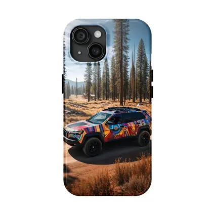 Jeep Cherokee Bold Colorful Wrap Forest Trail