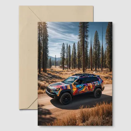 Jeep Cherokee Bold Colorful Wrap Forest Trail