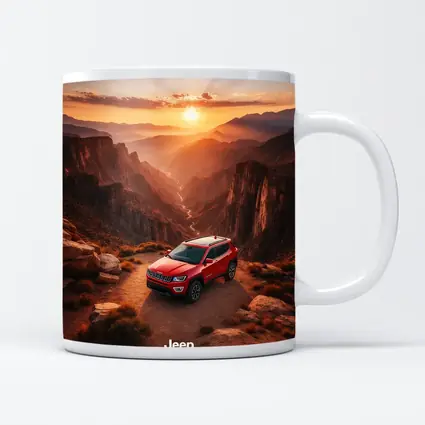 Jeep Compass Red SUV Canyon Sunset
