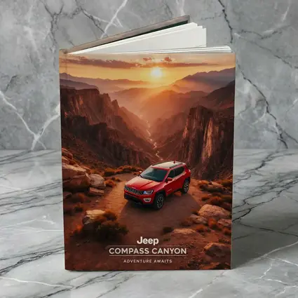 Jeep Compass Red SUV Canyon Sunset