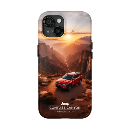 Jeep Compass Red SUV Canyon Sunset