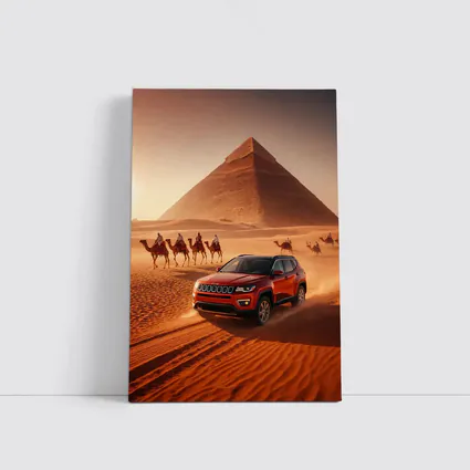 Jeep Compass Red Desert Egypt Pyramids