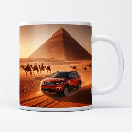 Jeep Compass Red Desert Egypt Pyramids