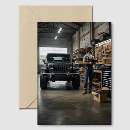 Jeep Gladiator Black Truck Inside Garage