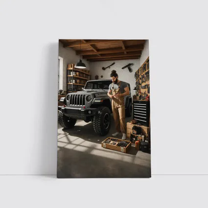 Jeep Gladiator In Workshop Garage Setting