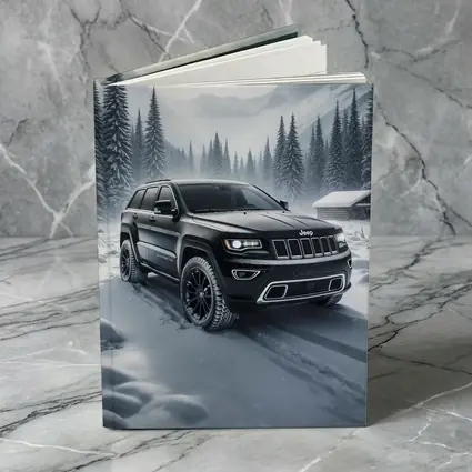 Jeep Grand Cherokee Black Winter Snow Forest