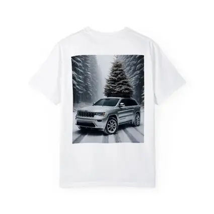 Jeep Grand Cherokee Silver Snowy Forest Road