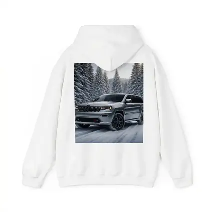 Jeep Grand Cherokee Silver SUV Snowy Forest