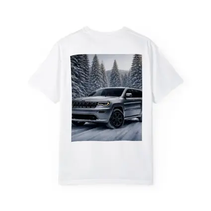Jeep Grand Cherokee Silver SUV Snowy Forest