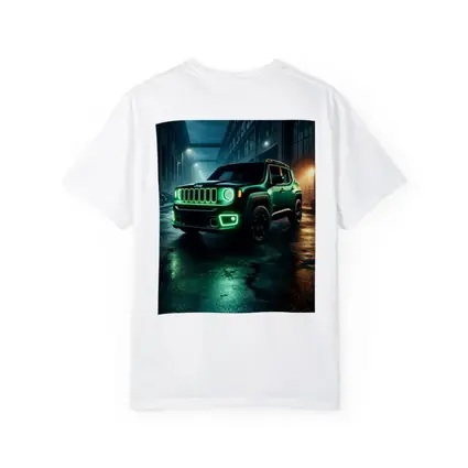 Jeep Renegade Neon Green Night City Street