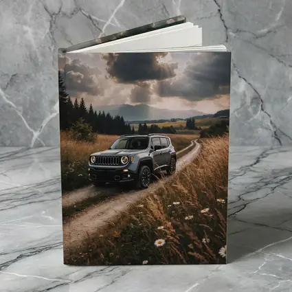 Jeep Renegade On Dirt Road Countryside
