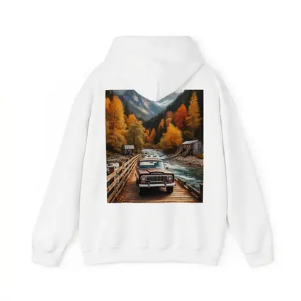 Jeep Wagoneer Classic Truck Autumn Mountain Bridge