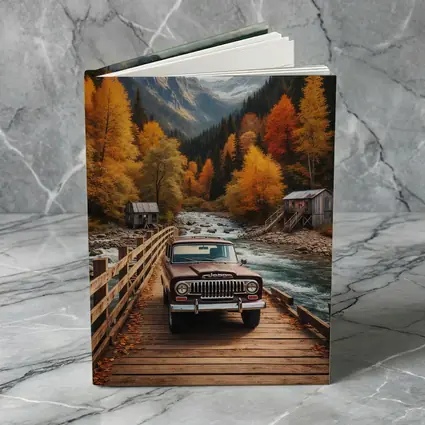Jeep Wagoneer Classic Truck Autumn Mountain Bridge