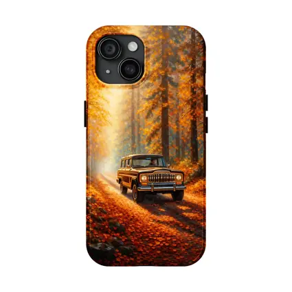 Jeep Wagoneer Autumn Forest Dirt Road