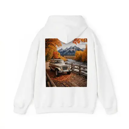 Jeep Wagoneer On Bridge Autumn Mountains