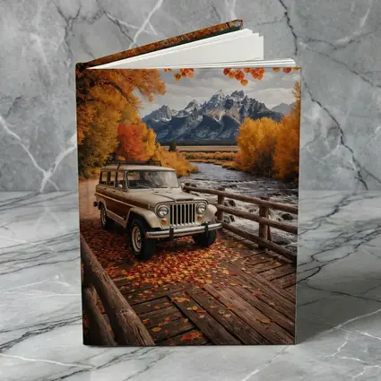Jeep Wagoneer On Bridge Autumn Mountains