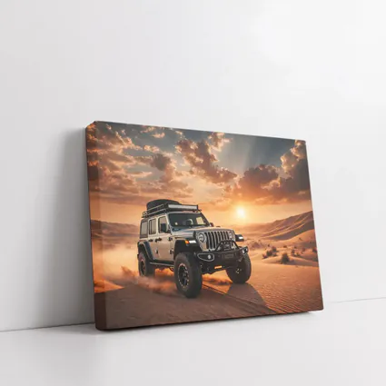 Jeep Wrangler Tearing Through Desert Dunes