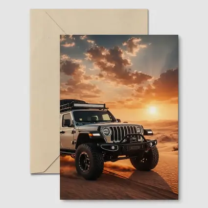 Jeep Wrangler Tearing Through Desert Dunes