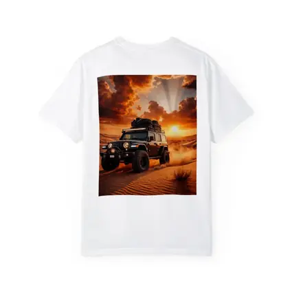 Jeep Wrangler Tearing Through Desert Sunset
