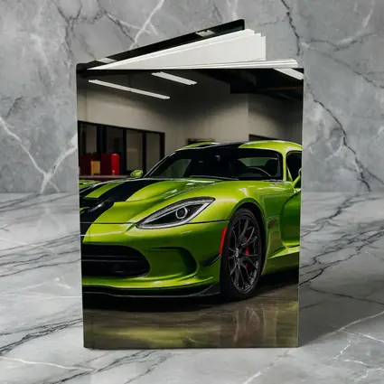 Green Dodge Viper Parked Inside Garage