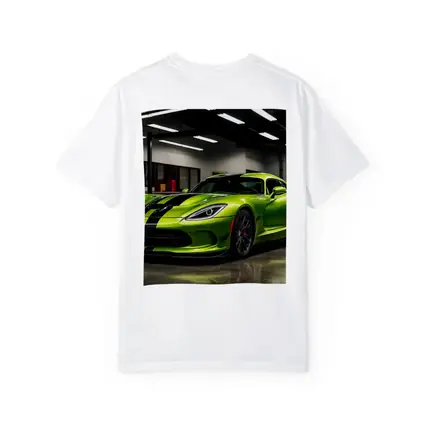 Green Dodge Viper Parked Inside Garage