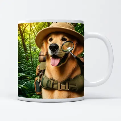 Golden Retriever Explorer Dog Jungle Adventure