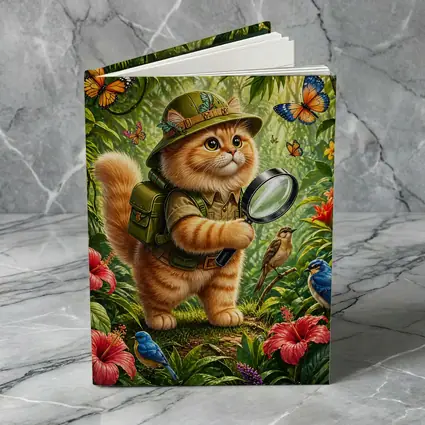 Persian Cat Explorer in Tropical Jungle
