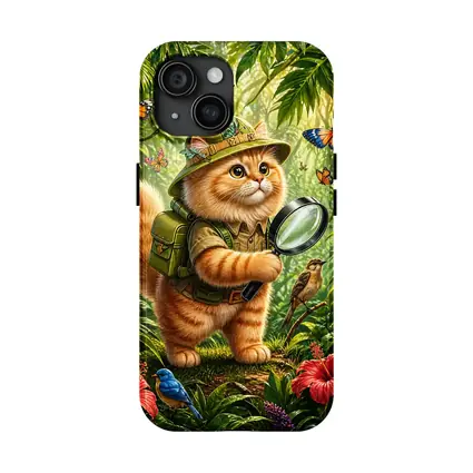 Persian Cat Explorer in Tropical Jungle