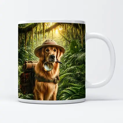 Golden Retriever Explorer Dog Jungle Adventure