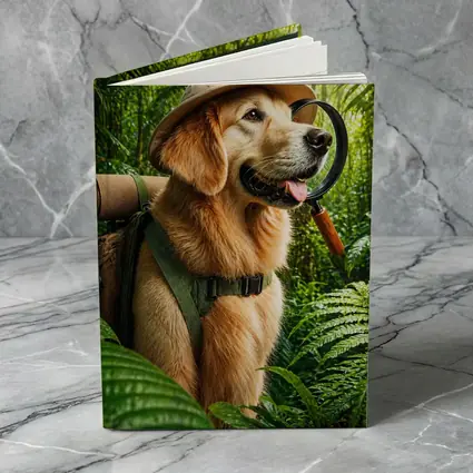 Golden Retriever Explorer in Jungle Adventure