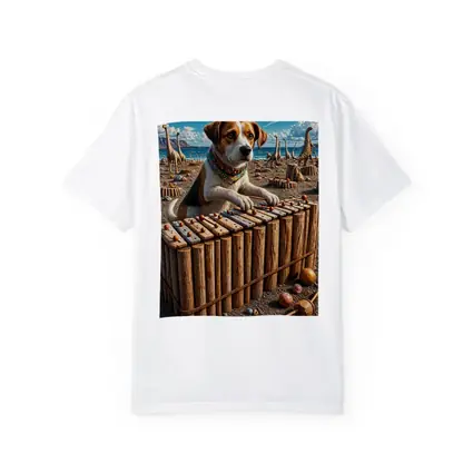Beagle Dog Playing Xylophone Dinosaur Beach