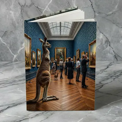 Kangaroo Standing Inside Classic Art Museum
