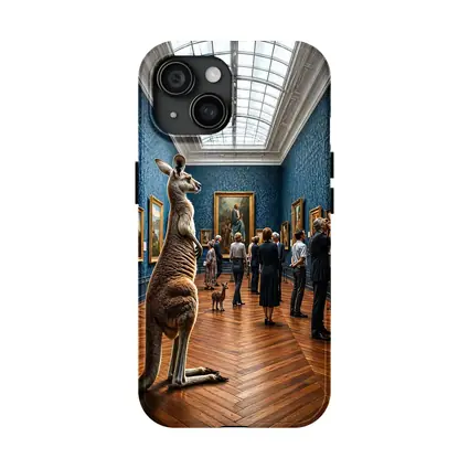 Kangaroo Standing Inside Classic Art Museum