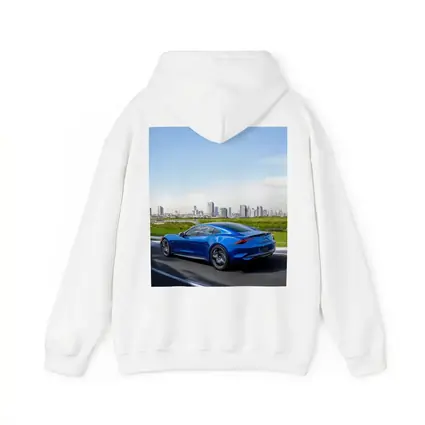 Karma GS-6 Blue Sports Car City Skyline