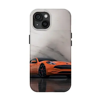 Karma GS6 Orange Sports Car Marble Background