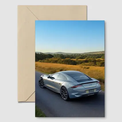 Karma Invictus Silver Car Country Road