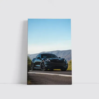 Karma Revero Black Car Mountain Road