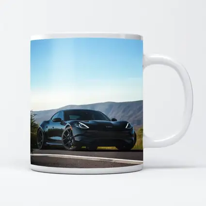 Karma Revero Black Car Mountain Road
