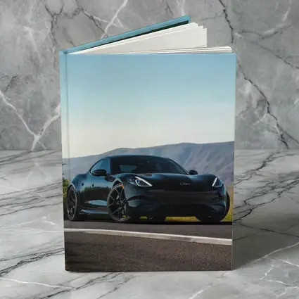 Karma Revero Black Car Mountain Road